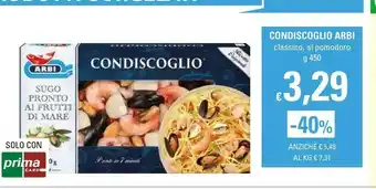 Basko Arbi Condiscoglio Sugo Pronto Ai Frutti Di Mare Con Pomodoro 450 G(ml) offerta