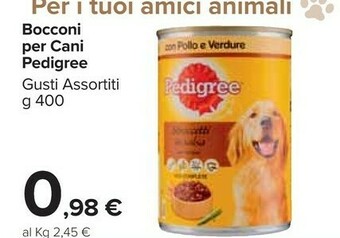 Carrefour Market Pedigree Bocconi Per Cani offerta