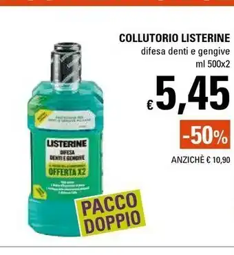 Basko Listerine Collutorio Difesa Denti E Gengive 500ml offerta