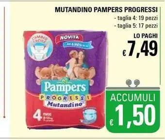Basko Pampers Progressi Mutandino Taglia 4 19 Pz offerta