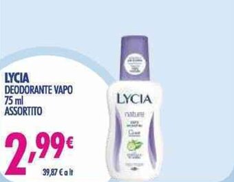 Acqua & Sapone Lycia Deodorante Vapo 75 ml offerta