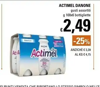Basko Danone Actimel Fragola 600 G(ml) offerta