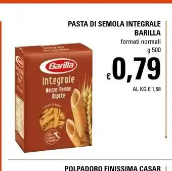 Basko Barilla Pasta Di Semola Integrale offerta