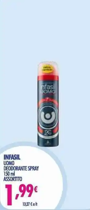 Acqua & Sapone Infasil Uomo Deodorante Spray 150 ml offerta