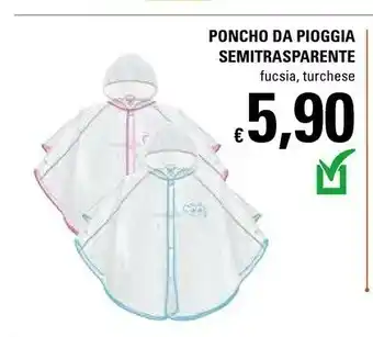 Poncho Da Pioggia Semitrasparente