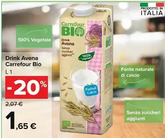 Carrefour Carrefour - Drink Avena Biologico 1000 G(ml) offerta