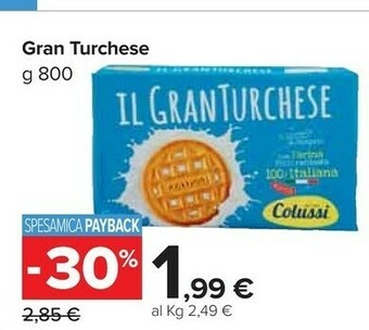 Carrefour Colussi Il Gran Turchese 800 G(ml) offerta