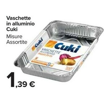 Carrefour Cuki Vaschette In Alluminio offerta