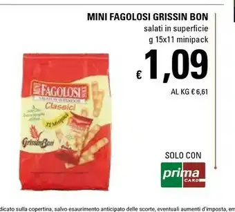 Fagolosi Mini Grissin Bon Salati In Superficie
