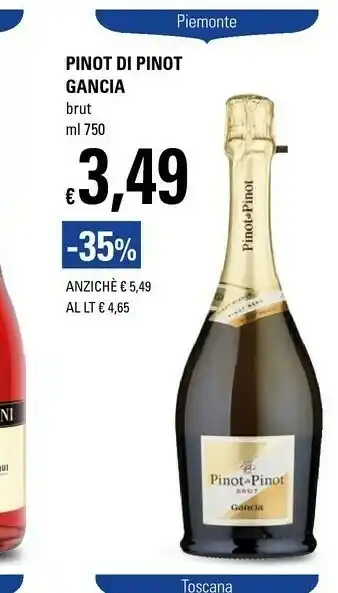 Basko Gancia Pinot Di Pinot offerta