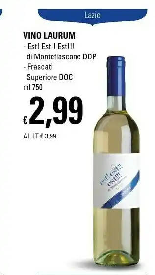 Basko Laurum Vino Est!est!!est!!! Di Montefiascone Dop offerta