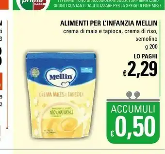 Basko Mellin Alimenti Per L'infanzia Crema Di Mais E Tapioca / Crema Di Riso / Semolino offerta