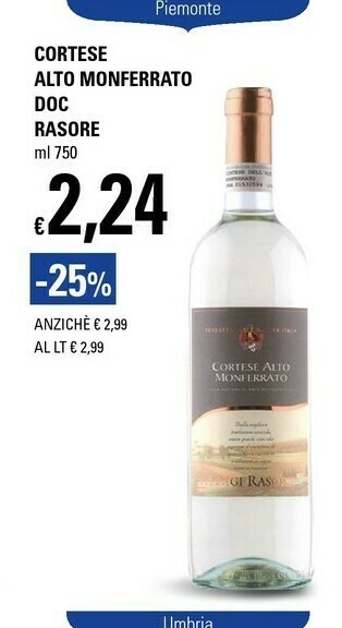 Basko Cortese Alto Monferrato Doc Rasore offerta