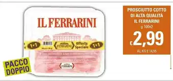 Basko Ferrarini Prosciutto Cotto Di Alta Qualita 100g offerta