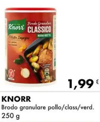 Iper Tosano Knorr Brodo granulare pollo/class/verd. 250 g offerta