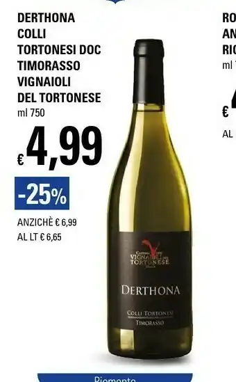 Basko Derthona Colli Tortenesi Doc Timorasso Vignaioli Del Tortonese offerta