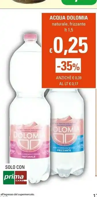 Basko Dolomia Acqua Naturale, Frizzante offerta