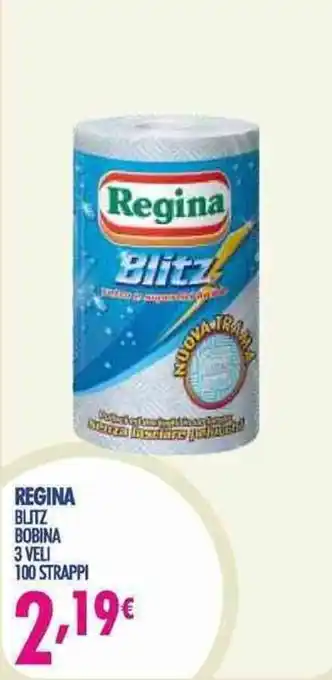 Acqua & Sapone Regina Blitz Bobina 3 Veli 100 Strappi offerta