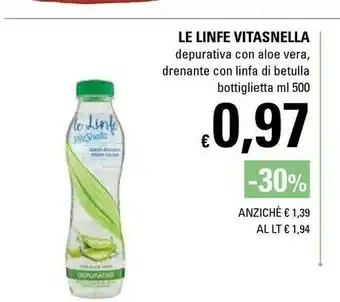Basko Vitasnella Le Linfe Con Acqua Di Cocco Reidratante 500 G(ml) offerta