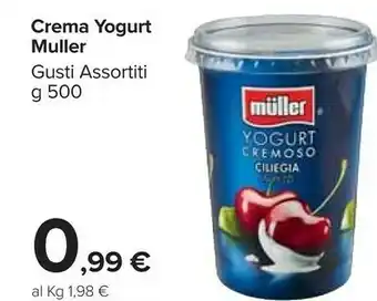 Carrefour Market Muller Yogurt Cremoso Ciliegia 500g offerta