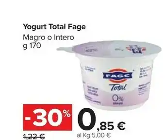 Carrefour Market Fage Yogurt Total 2% 170 G(ml) offerta