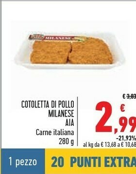 Conad Aia Cotoletta Di Pollo Milanese offerta