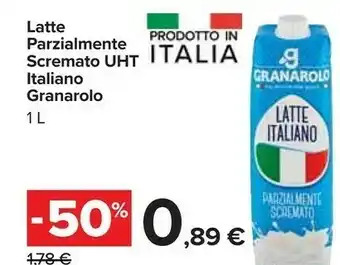 Carrefour Market Granarolo Latte Parzialmente Scremato Uht Italiano offerta