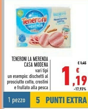 Conad Casa Modena Teneroni La Merenda Equilibrata 170 G(ml) offerta
