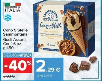 Carrefour Market Sammontana Cono 5 Stelle offerta