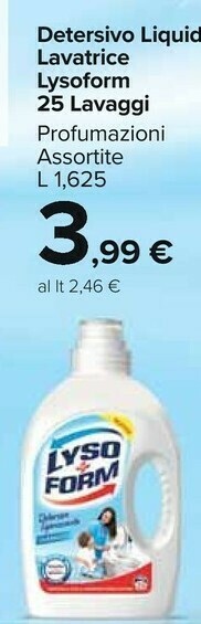 Carrefour Market Lysoform Detersivo Liquido Lavatrice offerta