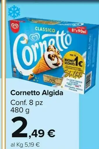 Carrefour Market Algida Cornetto Classico Formato Speciale 480 G(ml) offerta