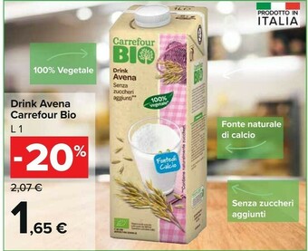 Carrefour Market Carrefour - Bio Drink Avena 1000 G(ml) offerta