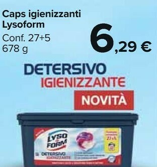 Carrefour Market Lysoform Caps Igienizzanti offerta