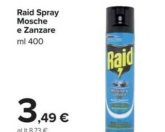 Carrefour Market Raid Spray Mosche E Zanzare offerta