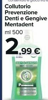 Carrefour Market Mentadent Collutorio Prevenzione Denti E Gengive offerta