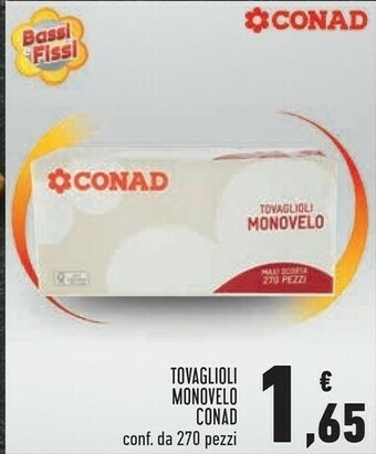 Conad Conad Tovaglioli Monovelo offerta