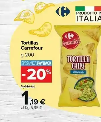 Carrefour Market Carrefour - Tortillas Snack 200 G(ml) offerta