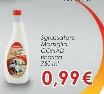 Conad Conad - Sgrassatore Marsiglia 750 Ml offerta