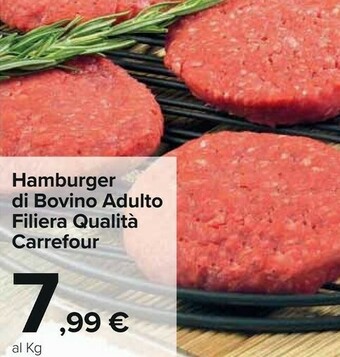 Carrefour Market Hamburger Di Bovino Adulto offerta