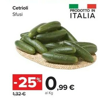 Carrefour Market Cetrioli Sfusi offerta