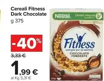 Carrefour Market Nestlè Nestle Fitness Dark Chocolate 375g offerta