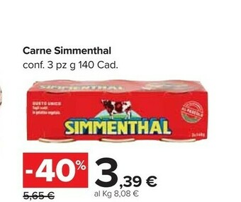 Carrefour Market Simmenthal Carne offerta