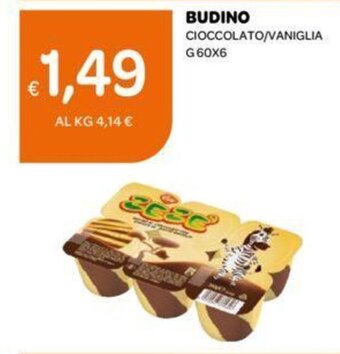 Ekom Budino Cioccolato/Vaniglia g 60x6 offerta