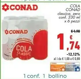 Conad Conad Cola Classica offerta