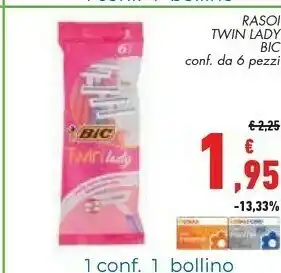 Conad Bic Rasoii Twin Lady offerta