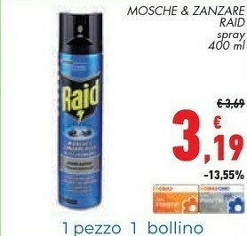 Conad Raid Mosche & Zanzare Spray offerta