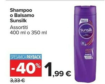 Carrefour Market Sunsilk Shampoo O Balsamo offerta
