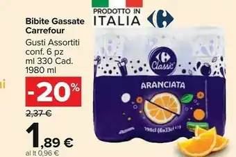 Carrefour Market Bibite Gassate Aranciata offerta