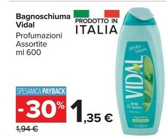 Carrefour Market Vidal Bagnoschiuma offerta