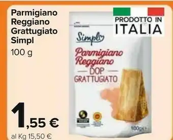 Carrefour Market Simpl Parmigiano Reggiano Grattugiato offerta